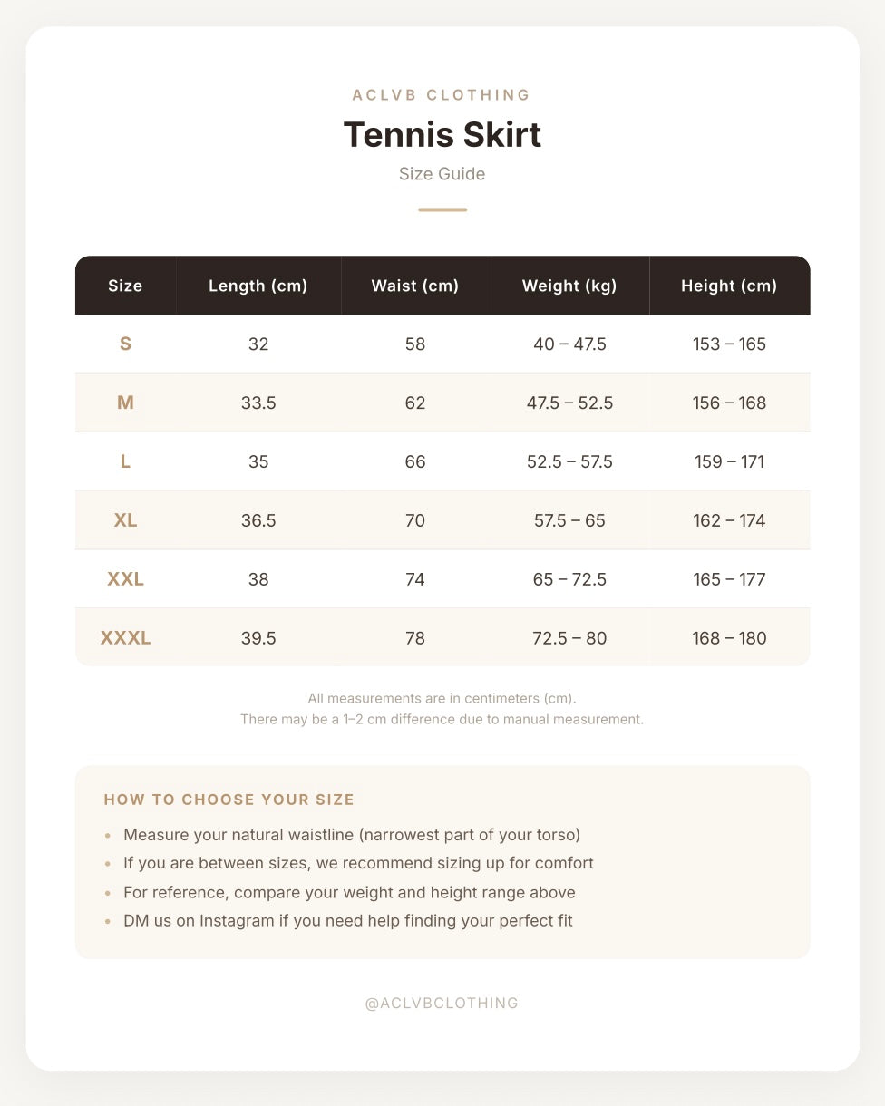 Tennis Skirt Activewear
